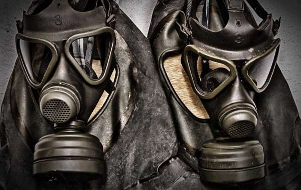 What does a civilian gas mask protect against?